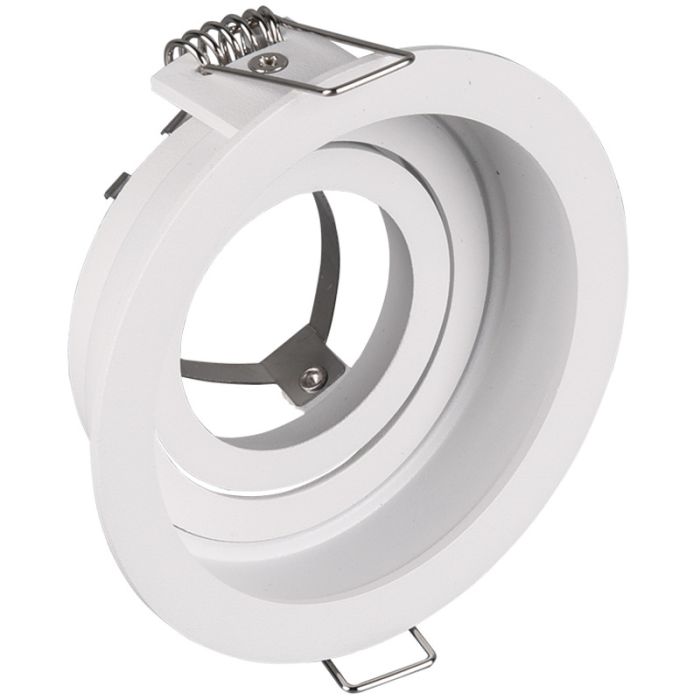 Trio Kenai 651500131 witte kantelbare verzonken rond metalen inbouwspot voor GU10 lampen