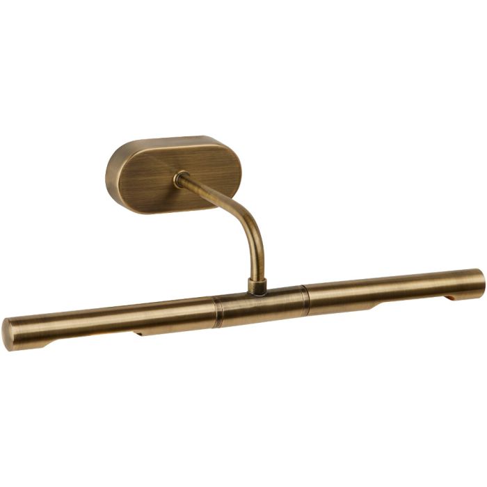 Searchlight Valencia brons kleurige schilderijlamp van 35cm breed met dun metalen buisje met twee openingen voor G9 lampjes