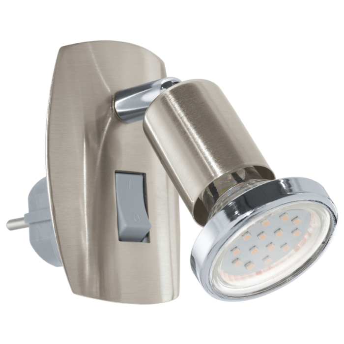 Eglo Mini 4 LED stekkerlamp 92924 nikkel