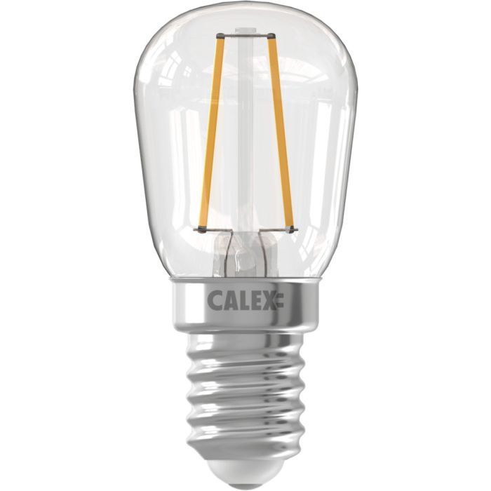 1101009400 8712879158776 Calex Buis T26x58 Helder Straight filament 220-240V 1.5W 136lm 2700K E14 Dimbaar met LED dimmer