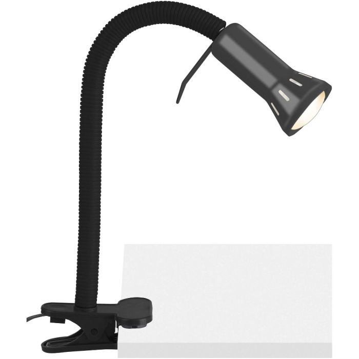 Brilliant Flex 24705T06 zwarte klemspot met een flexibele hals voor een R50 reflectorlamp