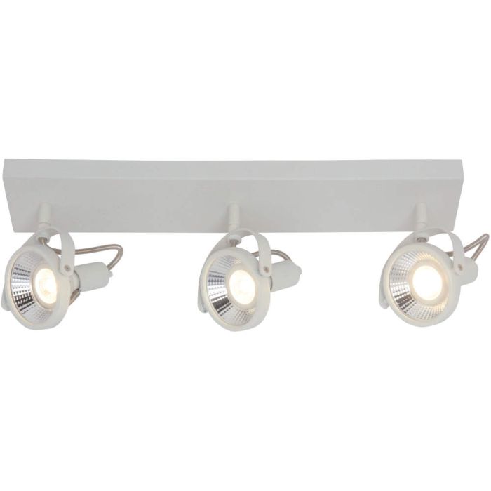 Freelight Galileo plafondspot van 50cm lang met witte plafondplaat en die spots met reflector en GU10 lamp