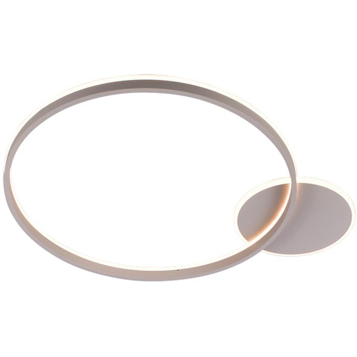 Freelight Orlo creme kleurige plafondlamp met led ring rond de plafondplaat met een diameter van 26cm en een LED ring van 60cm in diameter voor indirect licht via het plafond