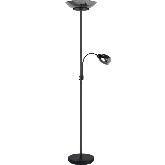 Reality Gerry R40063132 zwarte uplighter met leeslamp