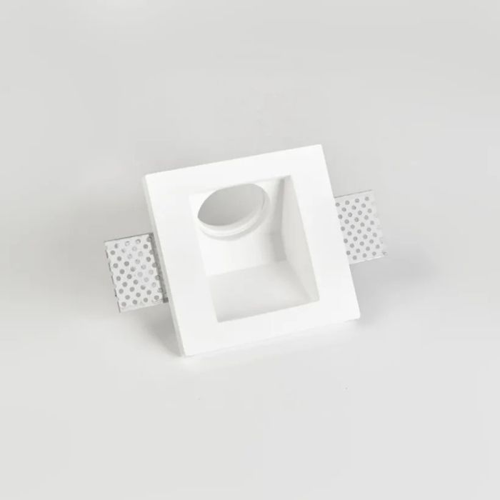 Searchlight Renne overschilderbare inbouwspot van gips met schuin geplaatste GU10 fitting