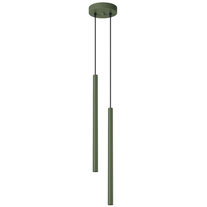 Sollux Pastelo SL.1519 olijf groene hanglamp met twee buizen