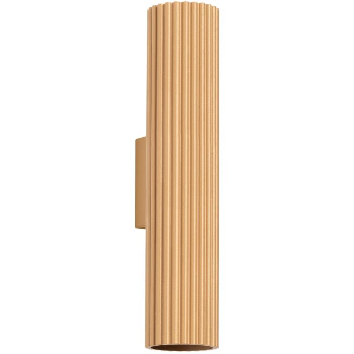 Sollux Karbon SL.1558 goudkleurige geribbelde updown wandlamp