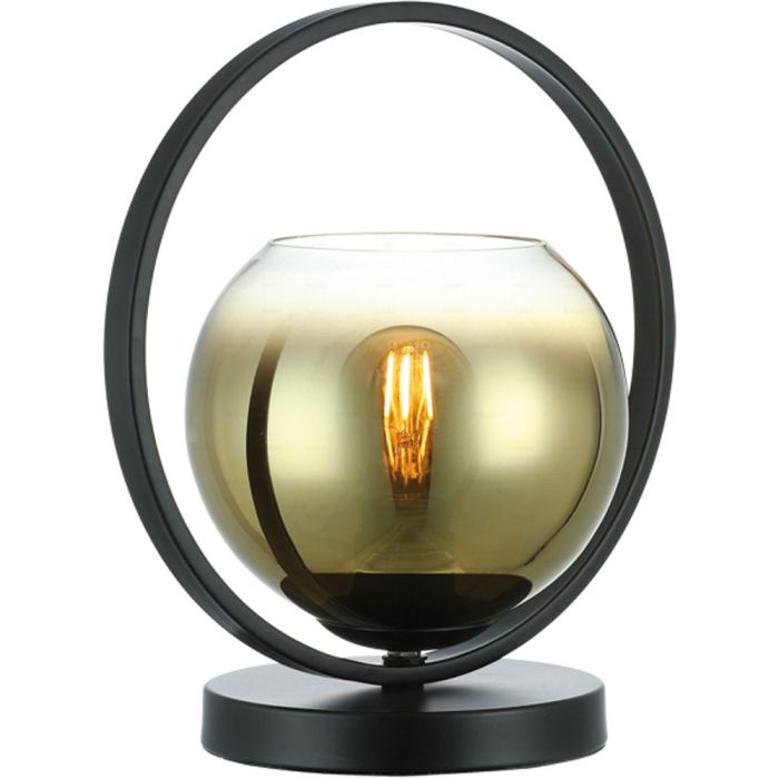 Freelight Aureol T2230GD zwarte tafellamp met goud glas