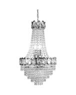 Searchlight Louis Phillipe 1611-6cc kristallen zakkroonluchter met chromen details