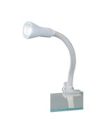 Trio Flexo 5028010-01 witte klemspot met flexibele arm