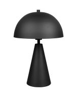 Trio Alfie 565000132 mat zwart metalen tafellampje met metalen halfronde kap