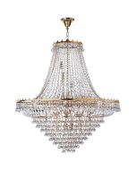 Searchlight Versailles goud kleurige kristallen zak kroonluchter met een diameter van 102cm