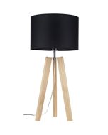 Britop Lotta 94303074 eiken tafellamp met zwarte kap