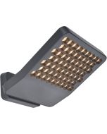 Lutec Atlantis antraciet grijze schijnwerper van 22,4 cm diep en 20,1 cm breed met honingraat structuur voor de LED unit