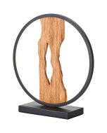 Brilliant Chaumont G94705/76 zwarte tafellamp met hout