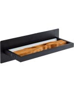 Brilliant Chaumont G99820/76 zwarte wandlamp met hout