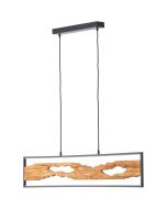 Brilliant Chaumont G99821/76 zwarte hanglamp met hout