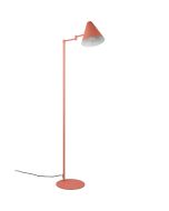 Trio Cosima 463900140 abrikoos kleurige metalen leeslamp met metalen kapje met op de kap een touchschakelaar