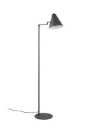 Trio Cosima 463900142 antraciet grijze metalen leeslamp met metalen kapje met op de kap een touchschakelaar