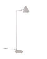 Trio Cosima 463900176 warm grijze metalen leeslamp met metalen kapje met op de kap een touchschakelaar