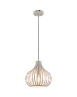Freelight Aglio H7841C creme kleurige hanglamp met kap van metalen draden