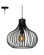 Freelight Aglio H7842Z zwarte hanglamp van dunne metaal draden