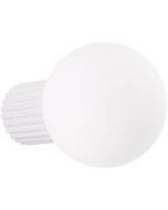Sollux Halo SL.1707 wit geribbelde wandlamp met wit bolvormig glazen kap