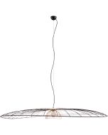 Casalum Lauris schijfvormige hanglamp met een diameter van 200 cm van zwart en goudkleurig metaaldraad