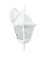 Brilliant Newport 44282/05 wit klassiek buitenlampje met vier transparante ruitjes