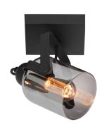 Freelight Fumoso PL2101Z zwarte spot met rookglas 