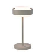 Freelight Puleggia olijf groene tafellamp van 36,5 cm hoog met geïntegreerde LED voor licht rondom met dimmer op de voet