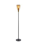 Freelight Dorato S2001A amber glazen vloerlamp