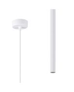 Sollux Arche SL.1337 wit geribbelde buis hanglamp