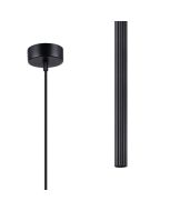 Sollux Arche SL.1338 zwart geribbelde buis hanglamp