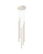 Sollux Pastelo SL.1516 beige hanglamp met vijf buisvormige kappen