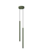 Sollux Pastelo SL.1519 olijf groene hanglamp met twee buizen