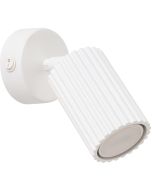 Sollux Karbon SL.1541 wit geribbelde wandspot