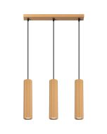 Sollux Karbon SL.1556 goudkleurig geribbelde hanglamp