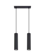 Sollux Karbon SL.1574 zwart geribbelde hanglamp