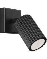 Sollux Karbon SL.1578 zwart geribbelde spot