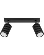 Sollux Karbon SL.1580 zwart geribbelde spot