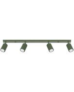 Sollux Karbon SL.1622 olijf groene geribbelde vier spotbalk