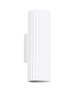 Sollux Karbon SL.1647 wit geribbelde wandlamp