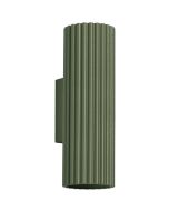 Sollux Karbon SL.1657 olijfgroene geribbelde wandlamp