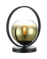 Freelight Aureol T2230GD zwarte tafellamp met goud glas