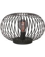 Freelight Aglio T7840Z zwarte tafellamp met kap van dunne reepjes metaal