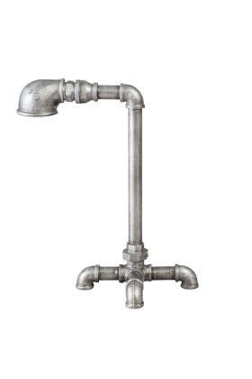 ETH Pipe 05-TL3186-54 oud zilverkleurige tafellamp van waterpijp buizen