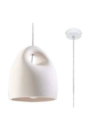 Sollux Bukano SL.0842 witte hanglamp van keramiek