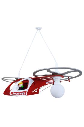 Hanglamp Brandweerhelicopter Fred rood 60cm