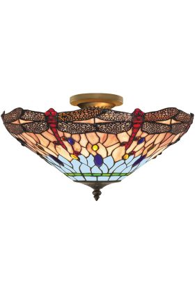 Searchlight Dragonfly 1289-16 tiffany plafondlamp